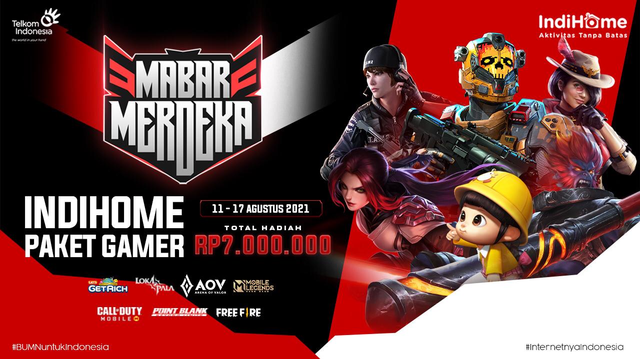 Sambut HUT RI ke-76, Mari Rayakan Bersama-sama dengan Ikut Event “MABAR MERDEKA INDIHOME PAKET GAMER”